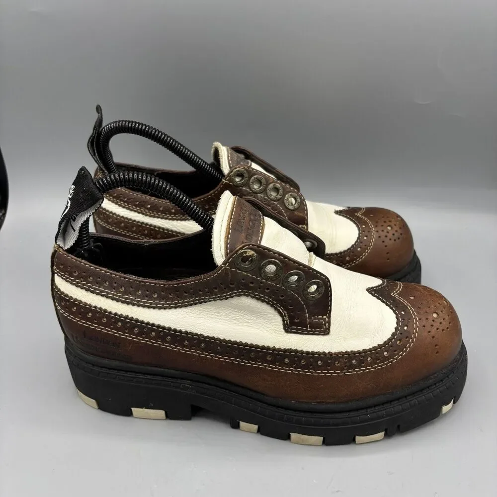 LONDON UNDERGROUND Y2K Creeper Platform Shoes Wingtip Chunky Women's Size 6.5